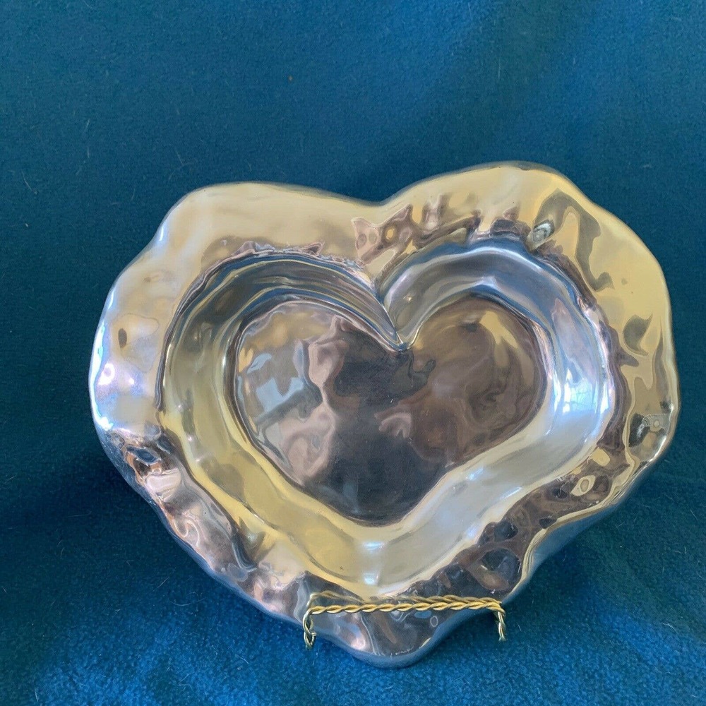 Olry Metalware Candy dish, heart shaped